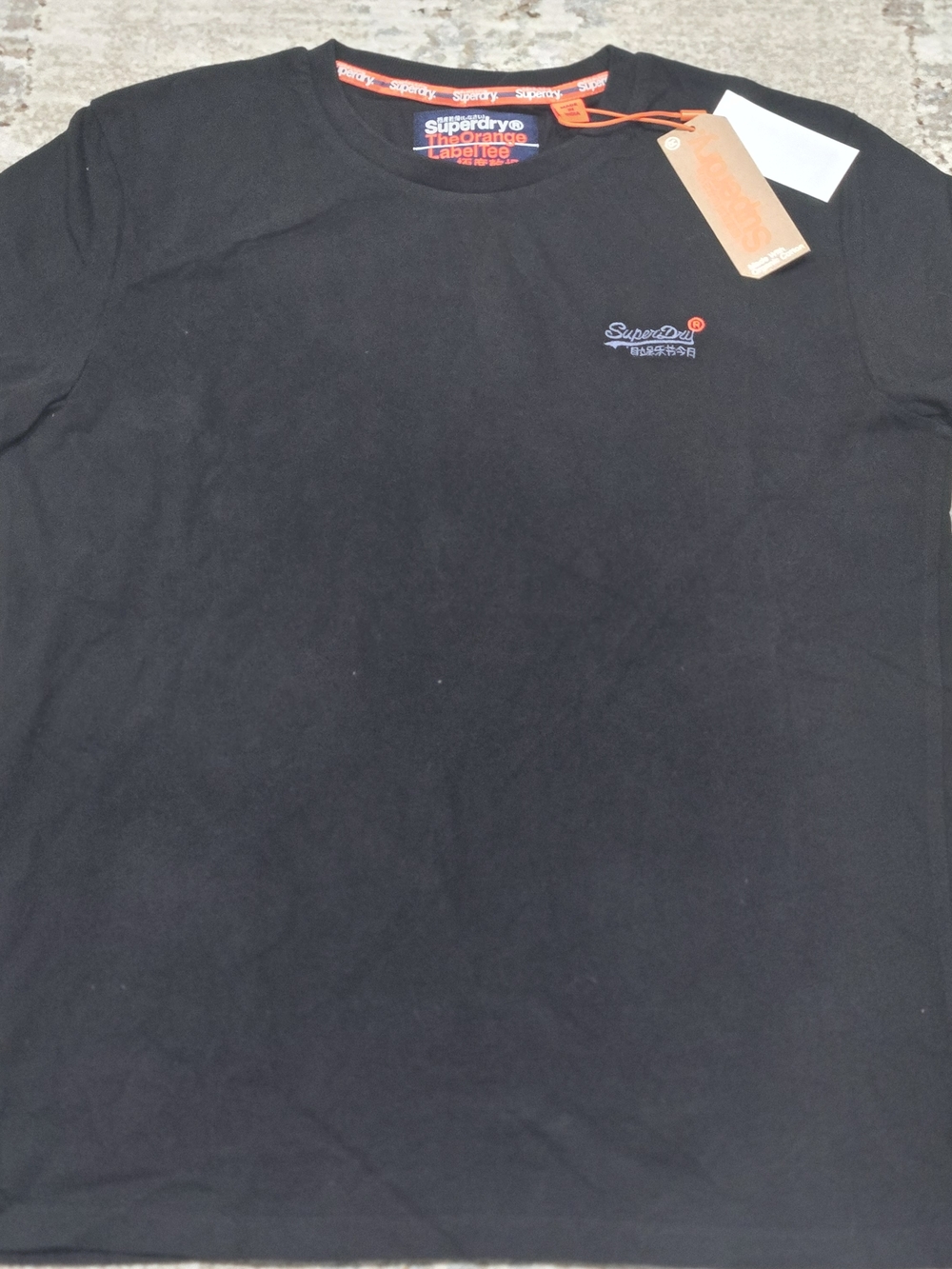 Superdry Men’s Black Logo Crew Neck T-Shirt - Picture 2 of 10